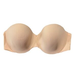 Soma 42C Bra Beige Strapless Underwire Back Closure ‎ #J
